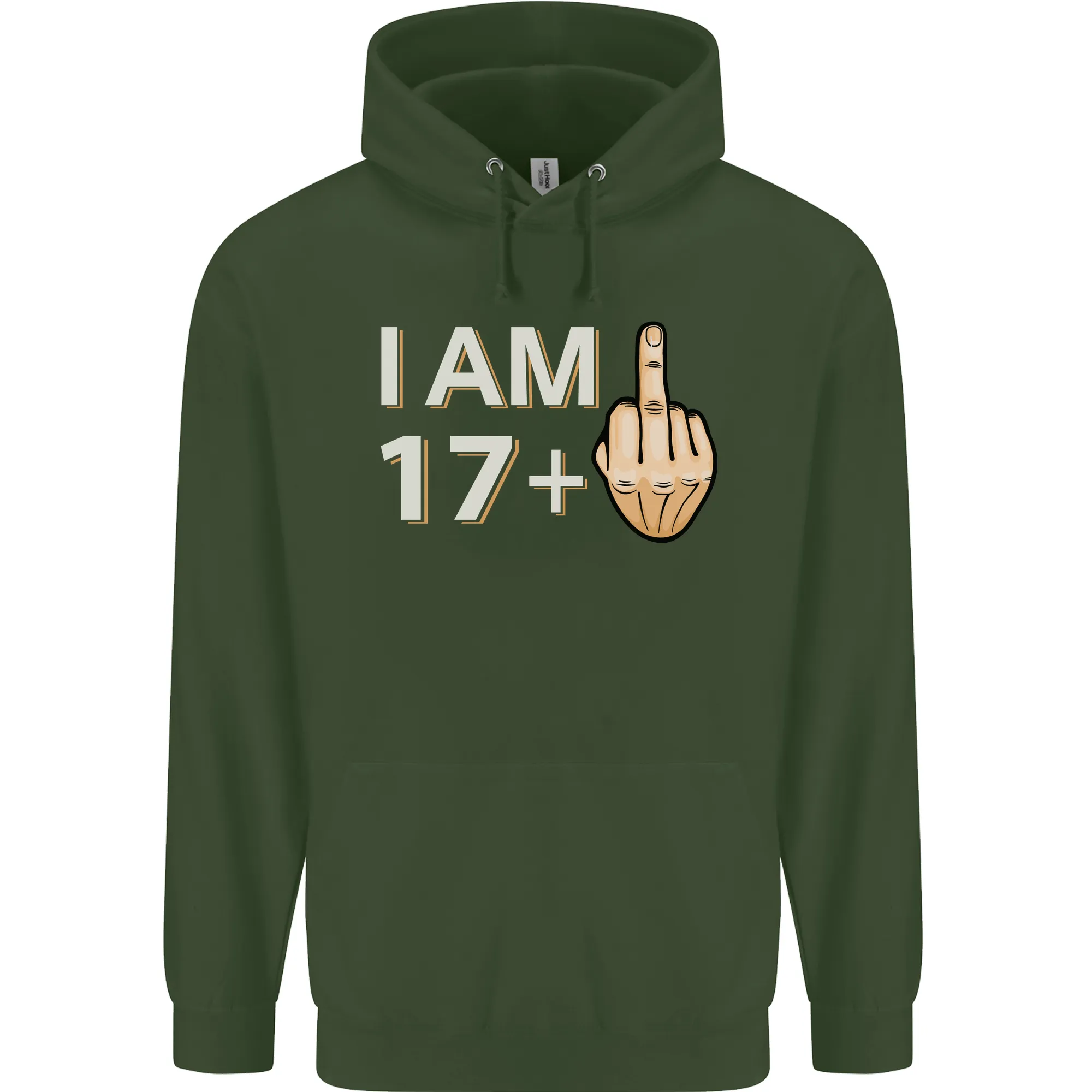 18th Birthday Funny Offensive 18 Year Old Mens 80% Cotton Hoodie