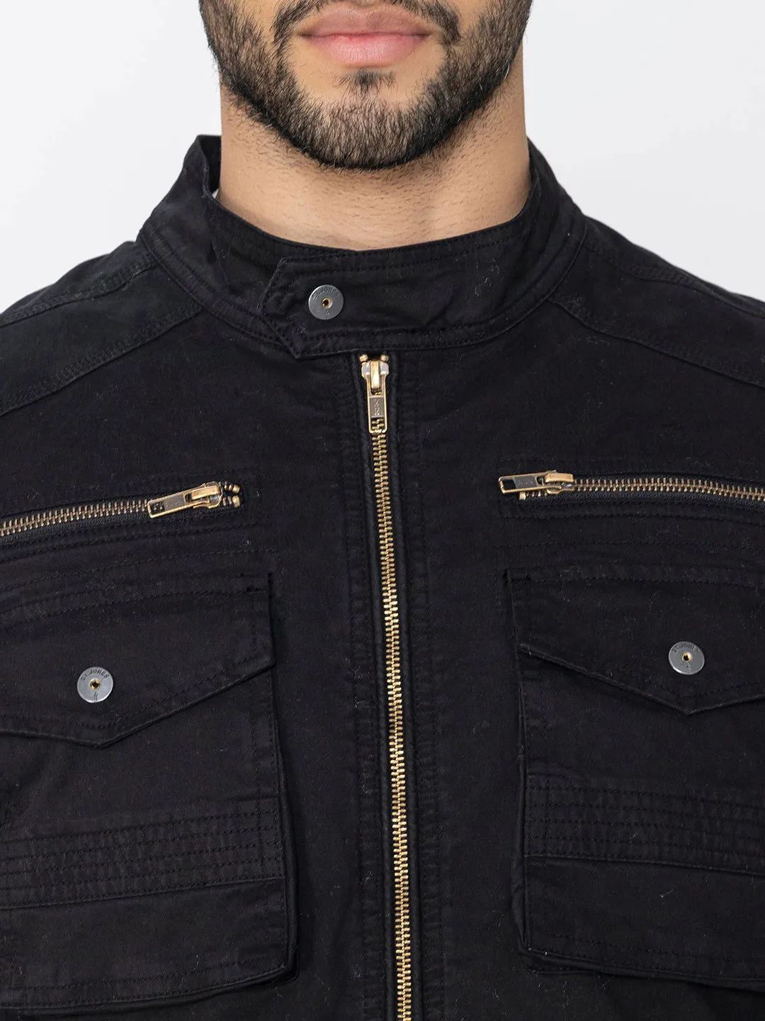 BLACK UTILITY JACKET