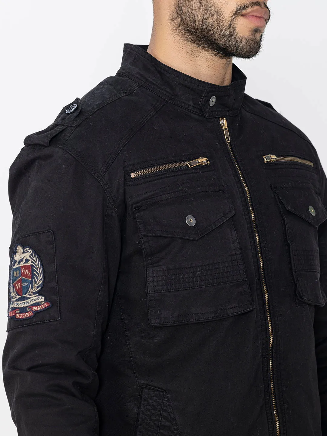 BLACK UTILITY JACKET