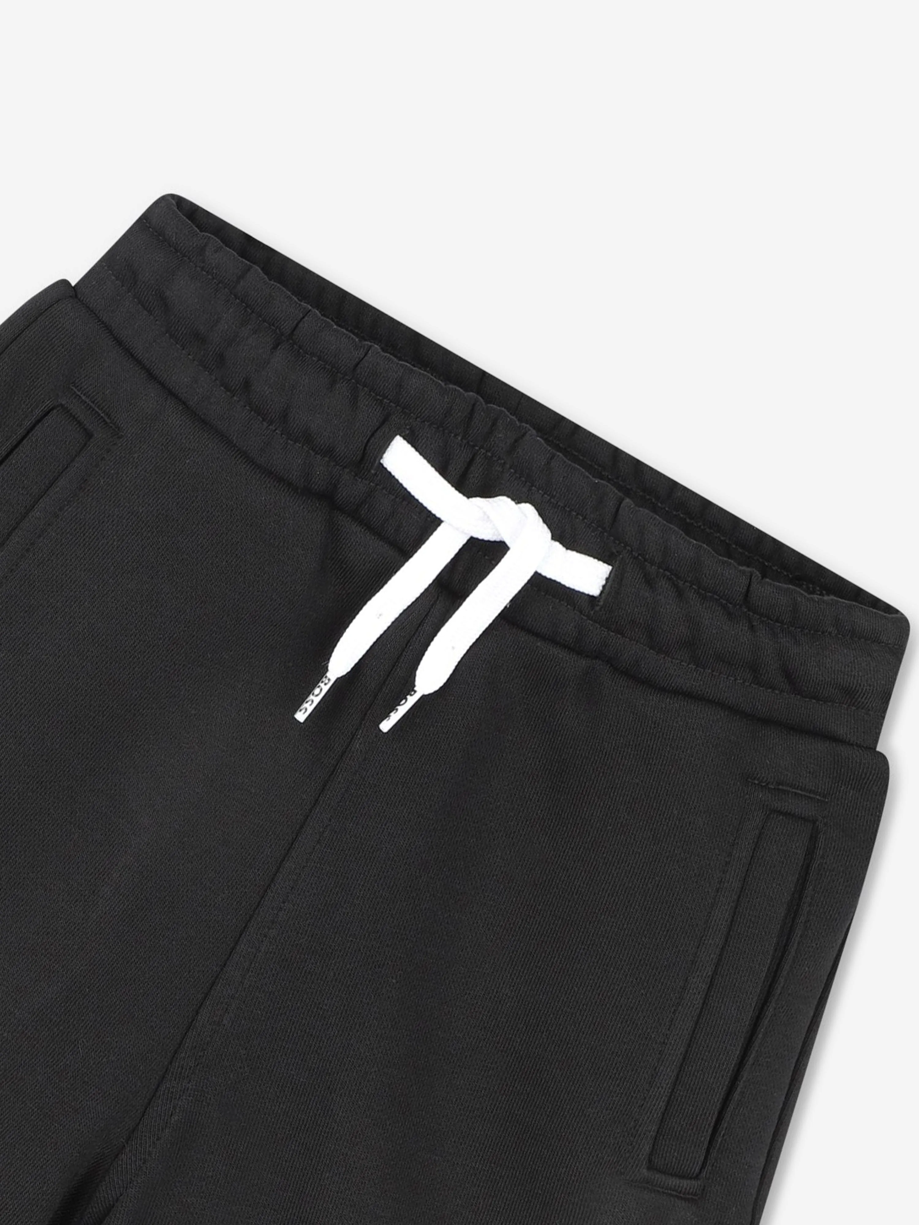 BOSS Boys Logo Print Shorts in Black