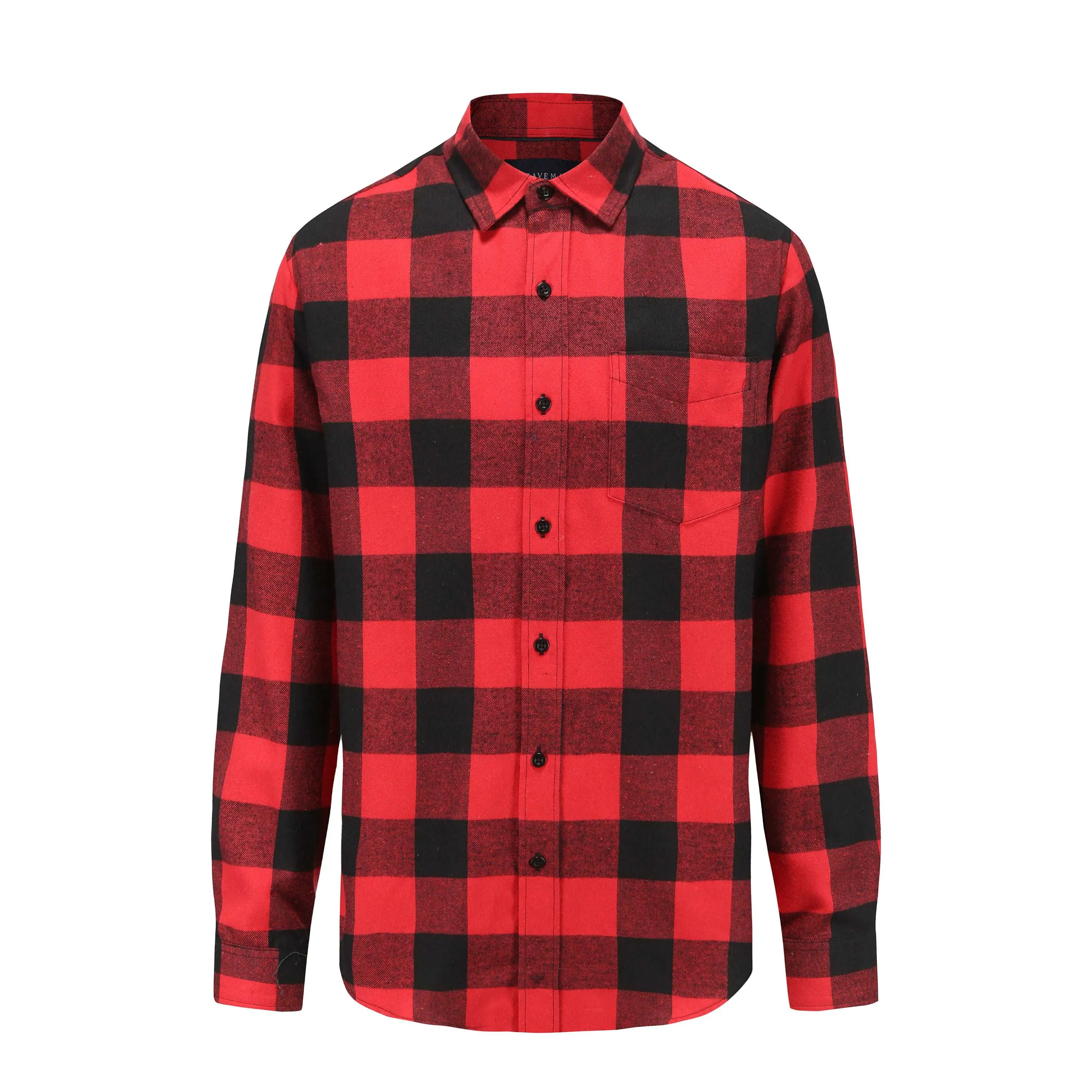 Braveman Men's Buffalo Plaid Button Down Classic Fit Flannel Shirt