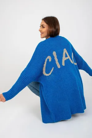 Chic Lettered Knit Cardigan for Effortless Style