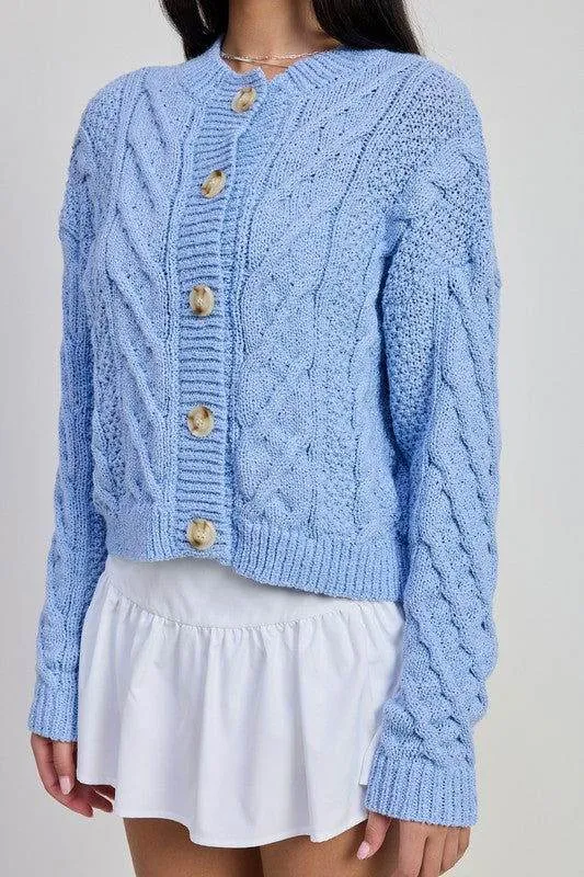 Chunky Cable Knit Cardigan