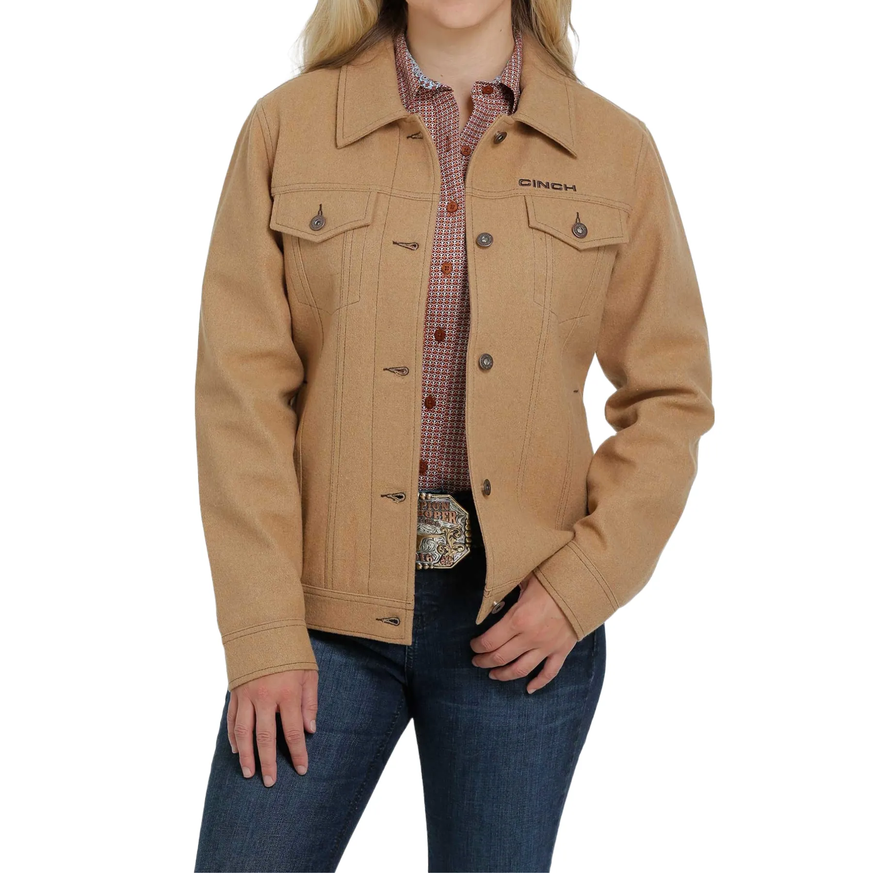 Cinch Ladies Khaki Trucker Jacket MAJ9878003