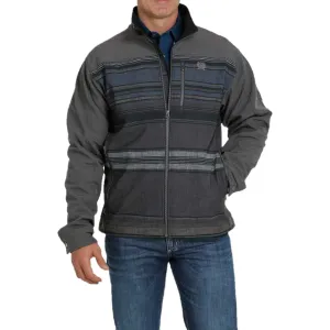 Cinch Men's Charcoal & Navy Bonded Striped Print Jacket MWJ1518006