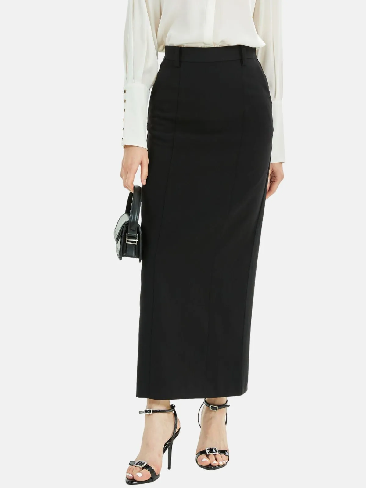 Classic Back Slit Midi Skirt