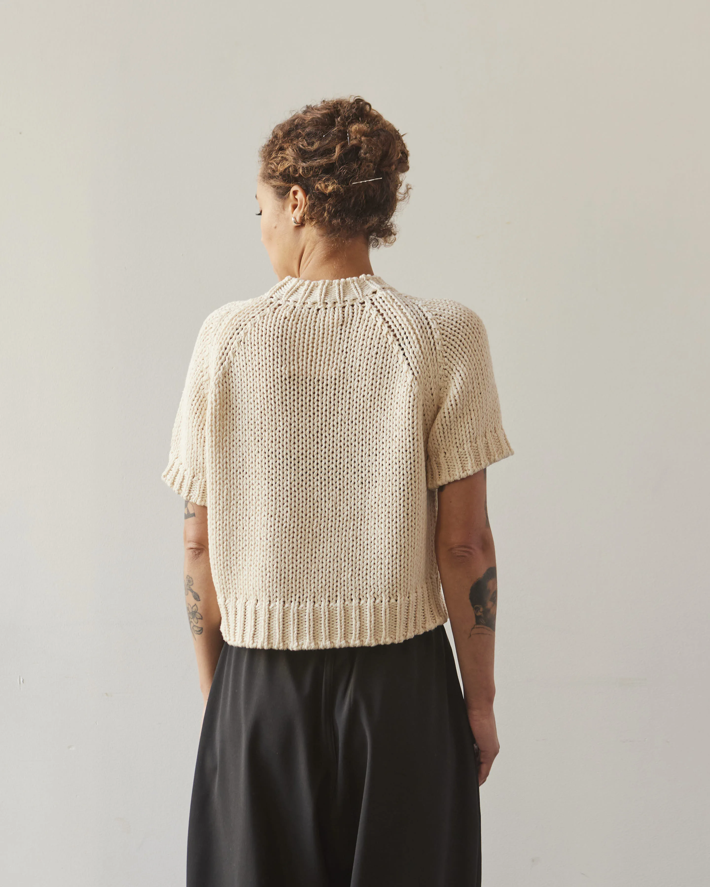 Cordera Cropped SS Sweater, Natural