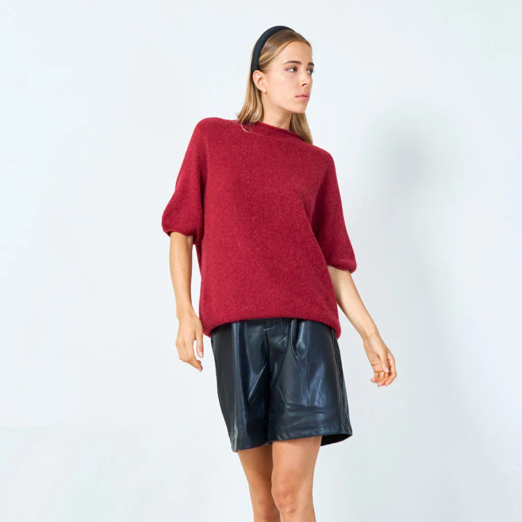 Cozy short-sleeve sweater wholesale