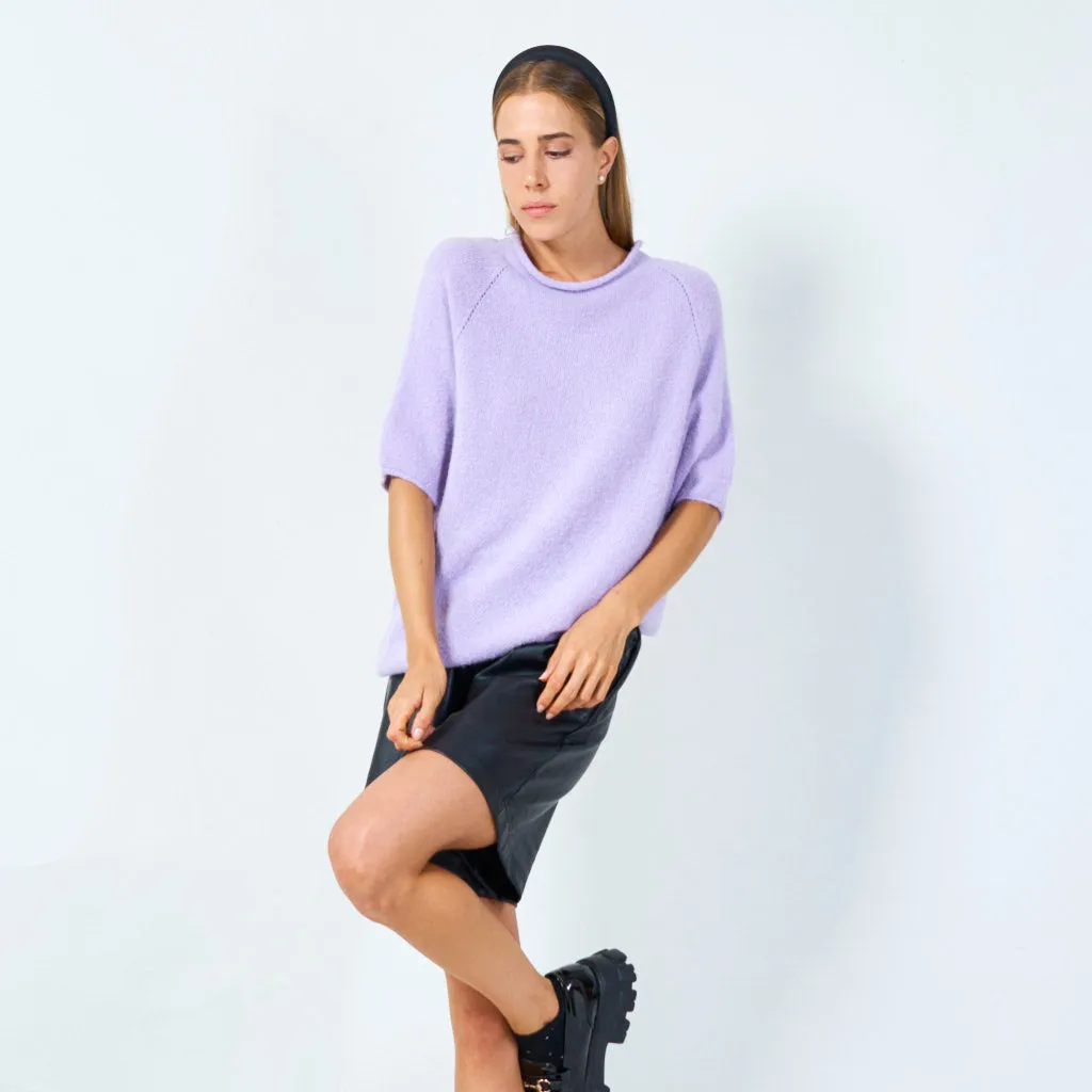 Cozy short-sleeve sweater wholesale