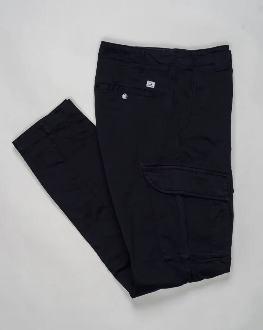 C.P. Company Sateen Stretch Cargo Pants / Total Eclipse