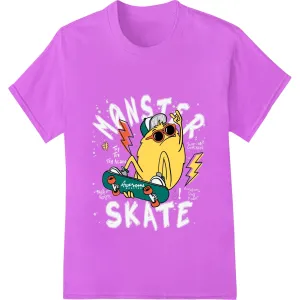 Electric Skateboarding Chick - Bold Cartoon Heat Transfer