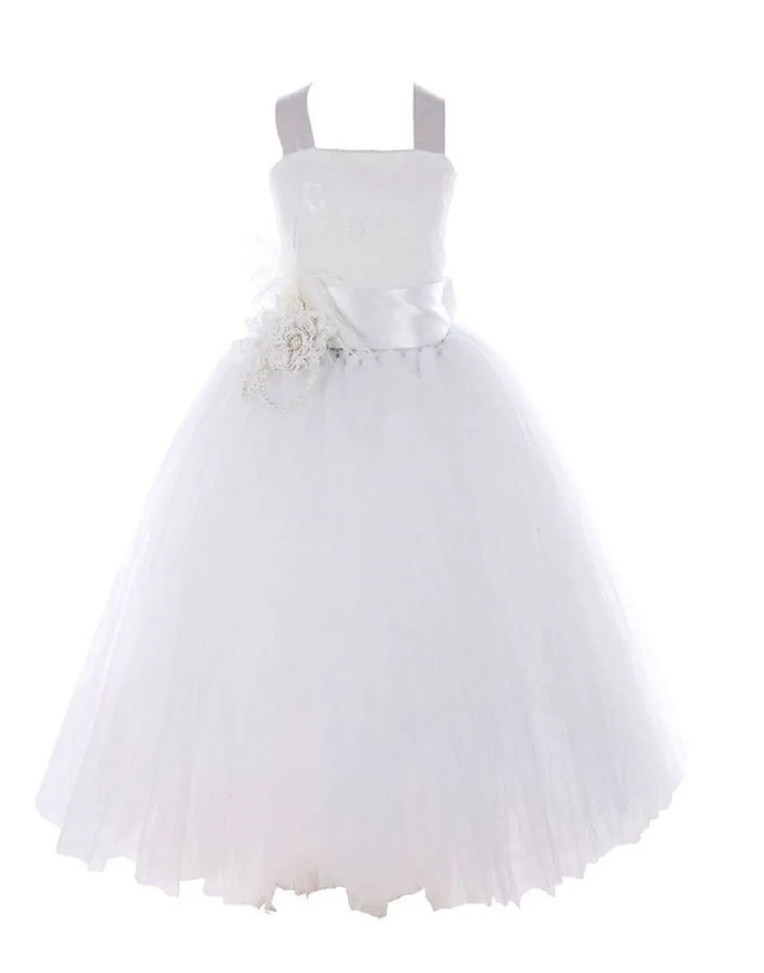 Fairy Tutu Flower Girl Dress - White