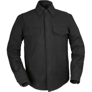 First Mfg Mens Mercer Black Raw Canvas Shirt