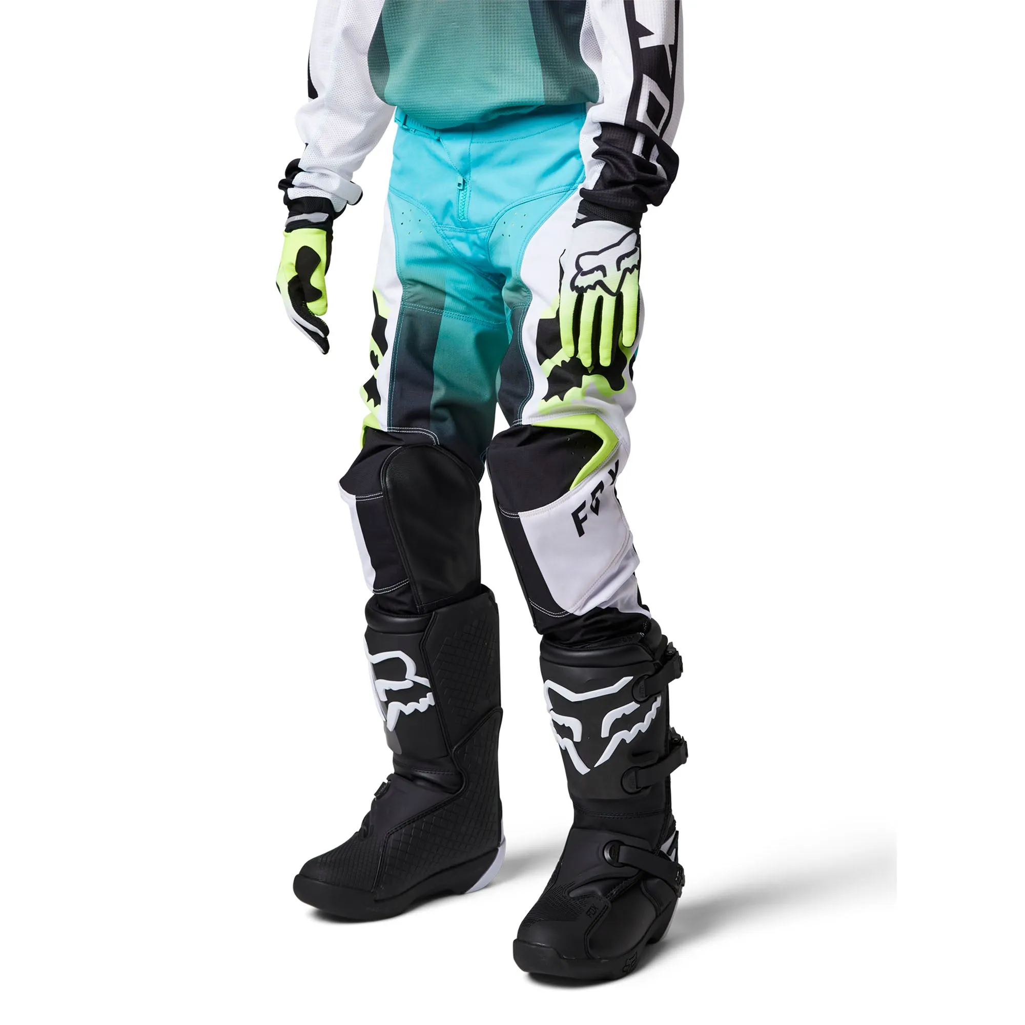 Fox Racing  Youth 180 Leed Motocross Pants Teal Offroad MotoX RAP Leather Knee