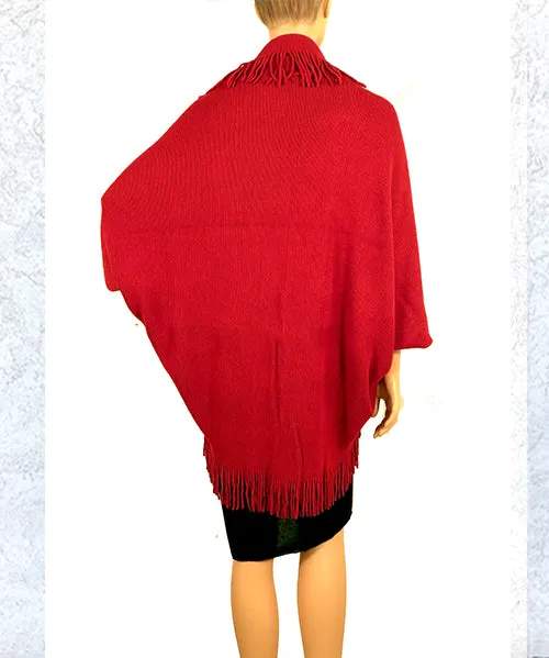 Fringed Knit Bolero Jacket