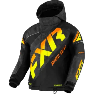 FXR  Child CX Snowmobile Jacket HydrX F.A.S.T. Thermal Flex Black Camo Inferno