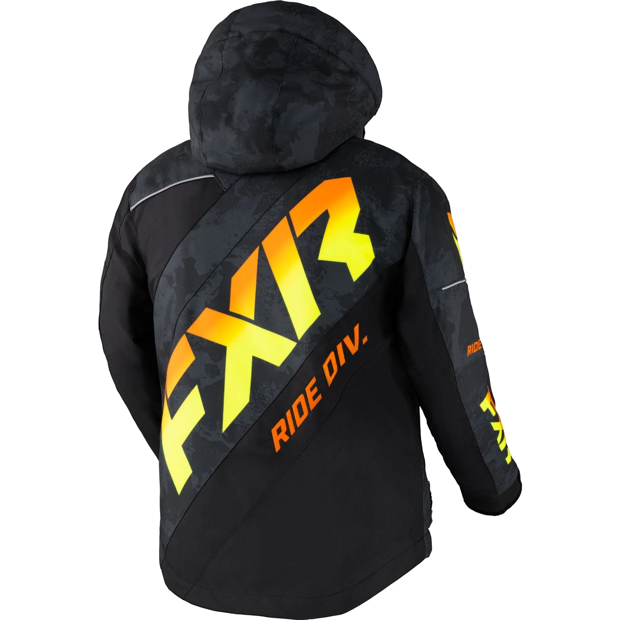 FXR  Child CX Snowmobile Jacket HydrX F.A.S.T. Thermal Flex Black Camo Inferno