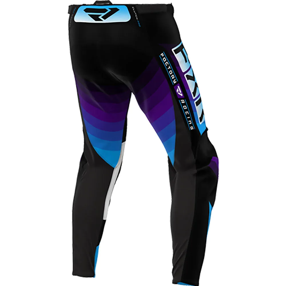 FXR  Clutch Pro MX Pant Durable Flexible Fabric Breathable Mesh Black Purple Blue