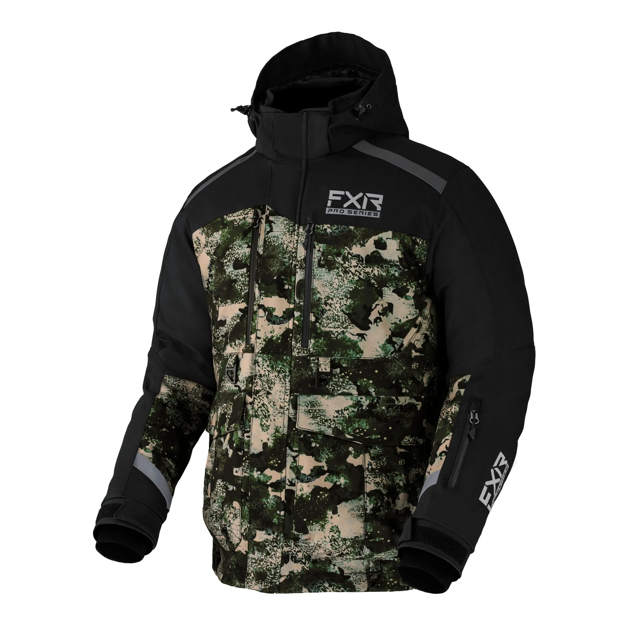 FXR  Expedition X Ice Pro Snowmobile Jacket Omni Stretch HydrX Black Army Camo