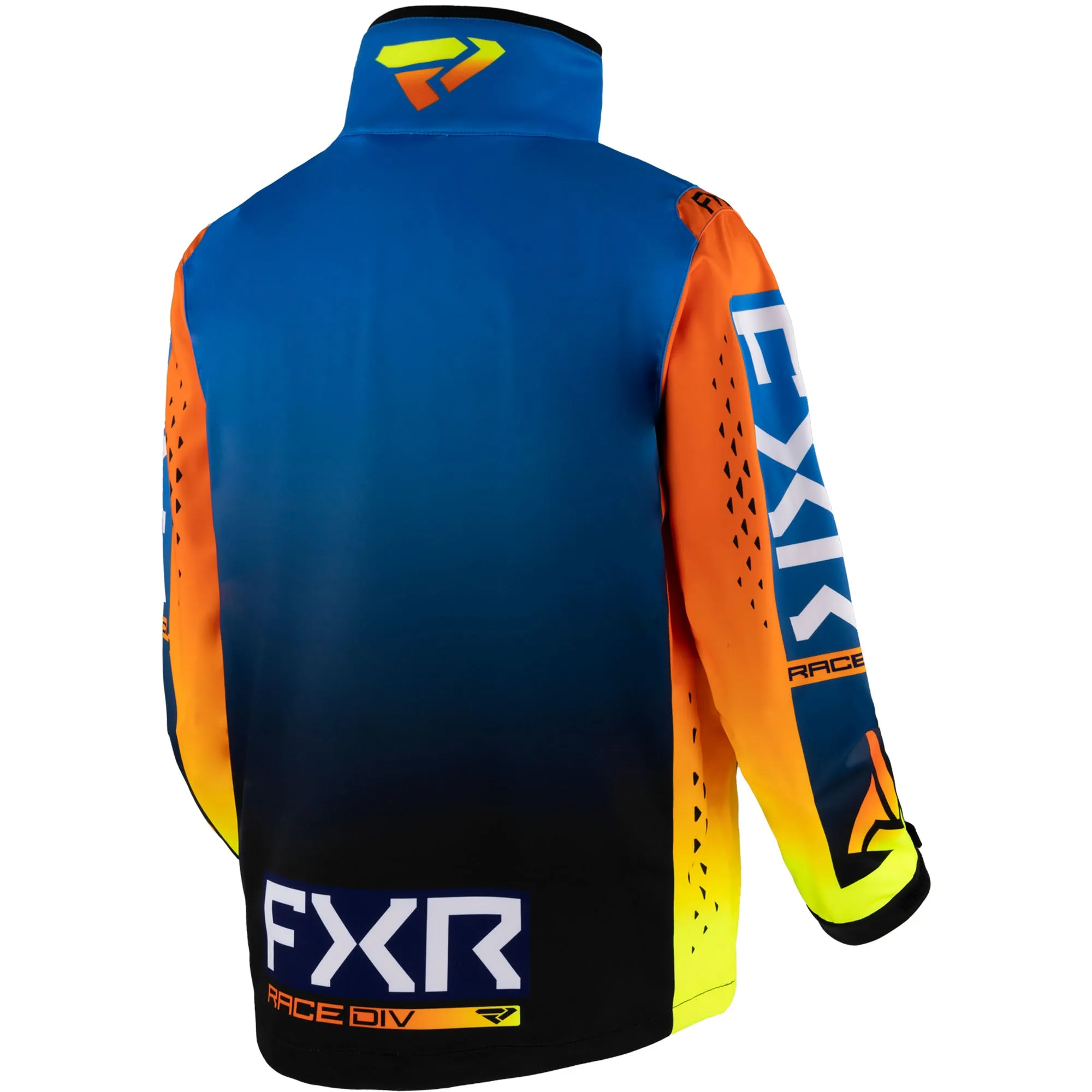 FXR  Mens Cold Cross RR Snowmobile Jacket Wind Water Resistant Blue Fade Inferno