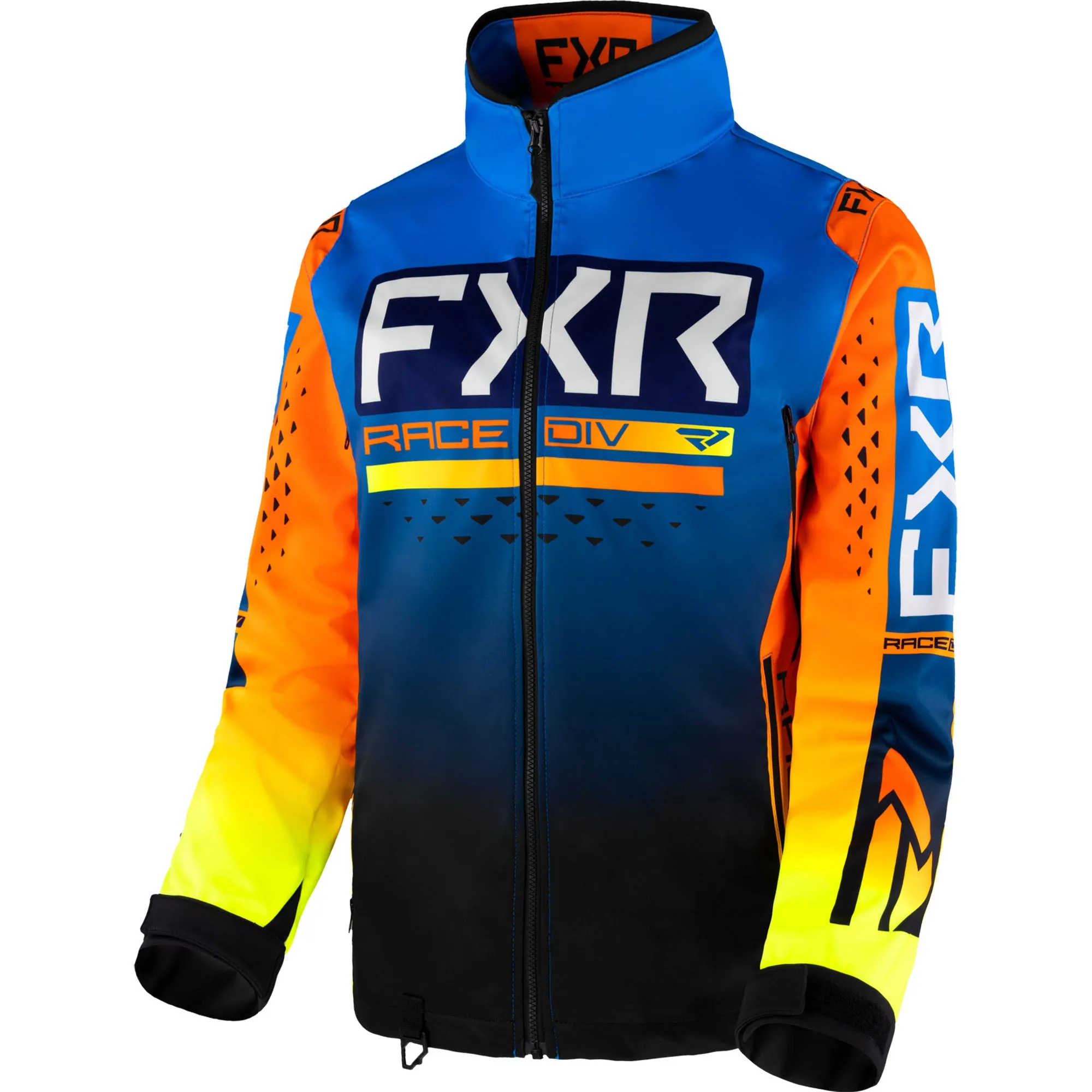 FXR  Mens Cold Cross RR Snowmobile Jacket Wind Water Resistant Blue Fade Inferno