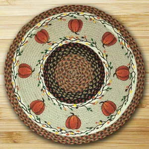 Harvest Pumpkin Round Patch Rug