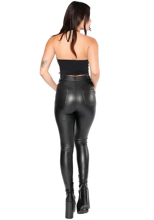 Imogen Faux Leather | BIKER PANTS