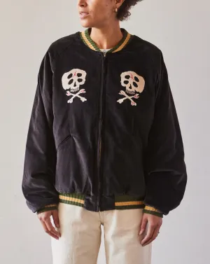 Kapital Velvet Souvenir Rain-Skull Jacket, Black