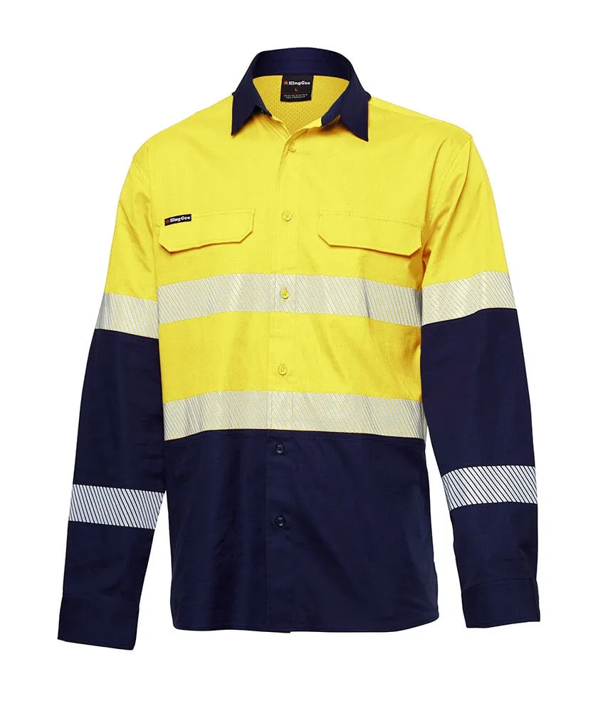 King Gee Workcool Pro Hi-Vis Two Tone Stretch Reflective Work Shirt (K54028)