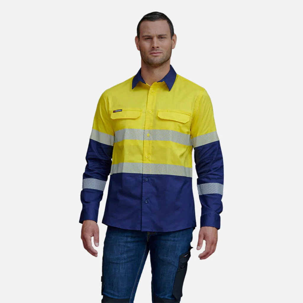 King Gee Workcool Pro Hi-Vis Two Tone Stretch Reflective Work Shirt (K54028)