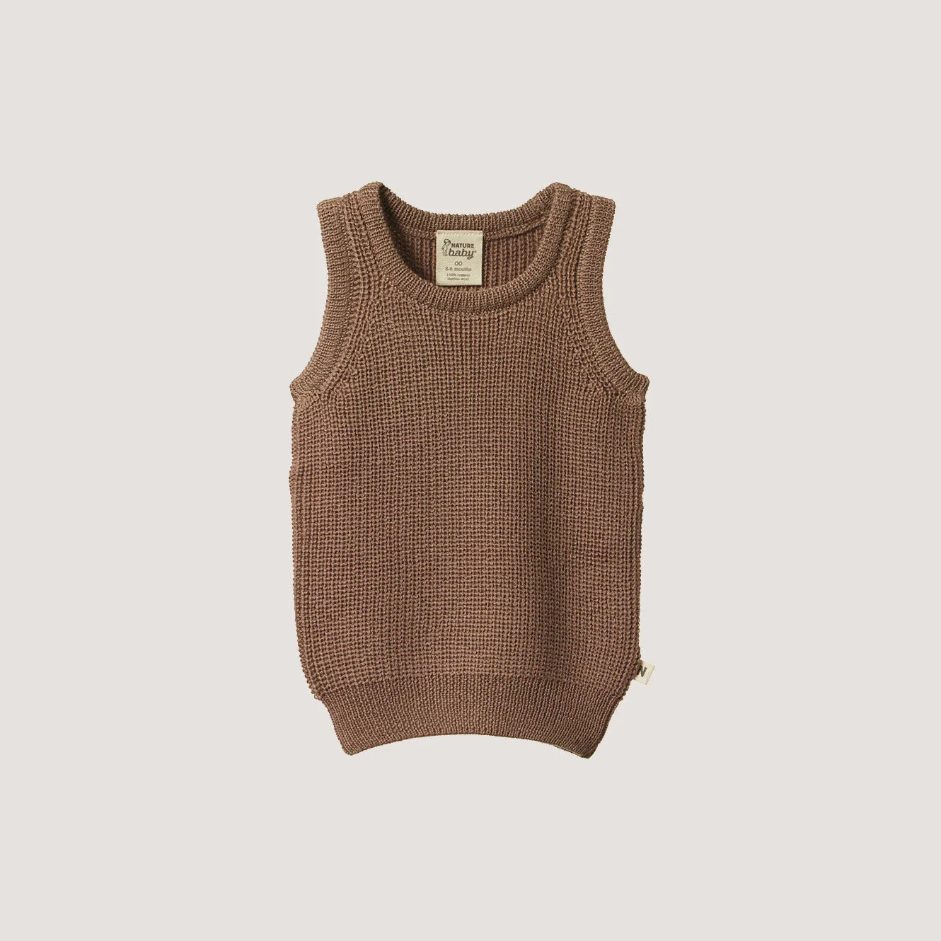 Knitted Vest - 100% Organic Merino - Sparrow (4-5y) *Last One!