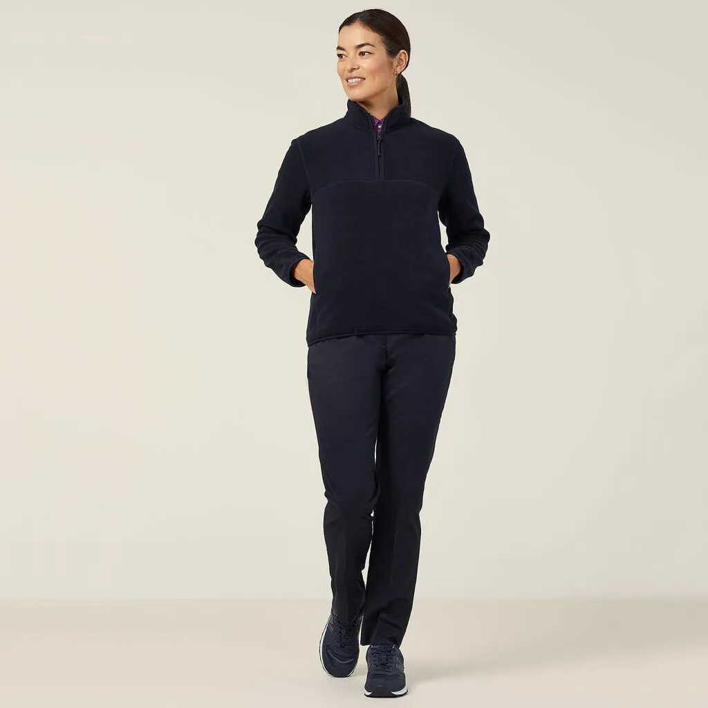 Ladies Polar Fleece Zip Neck Pullover - CAT1GT