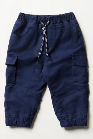 Lined Cargo Pants Navy