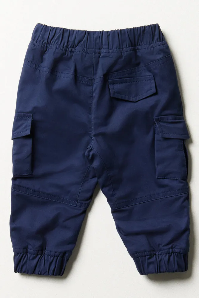 Lined Cargo Pants Navy