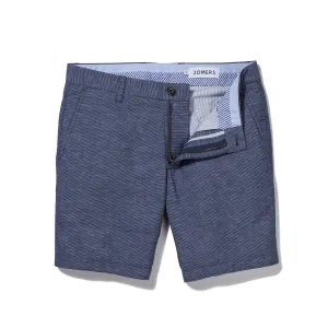 Linwood - Blue Stripe Irish Linen Cotton Shorts