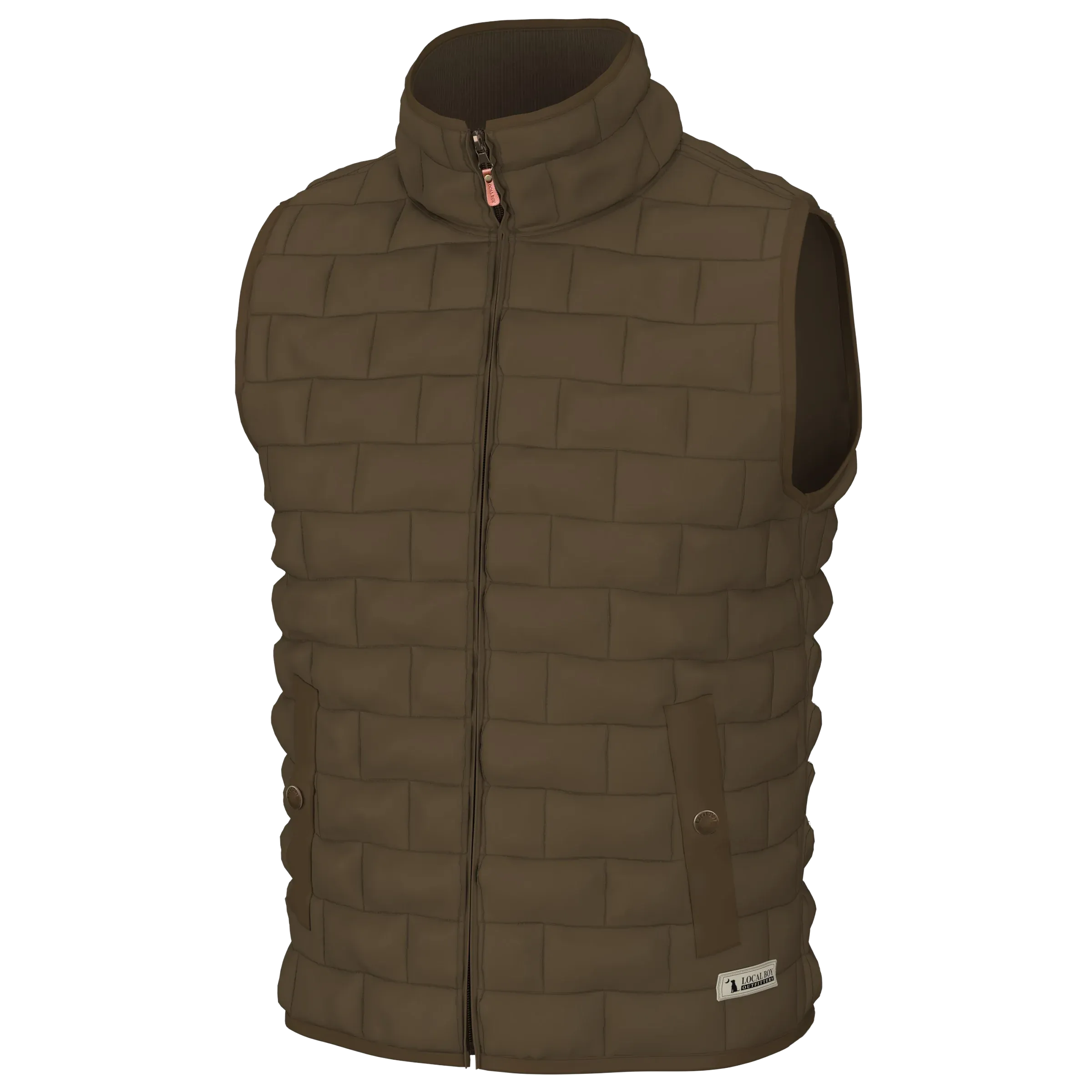 Local Boy Brick Quilted Vest