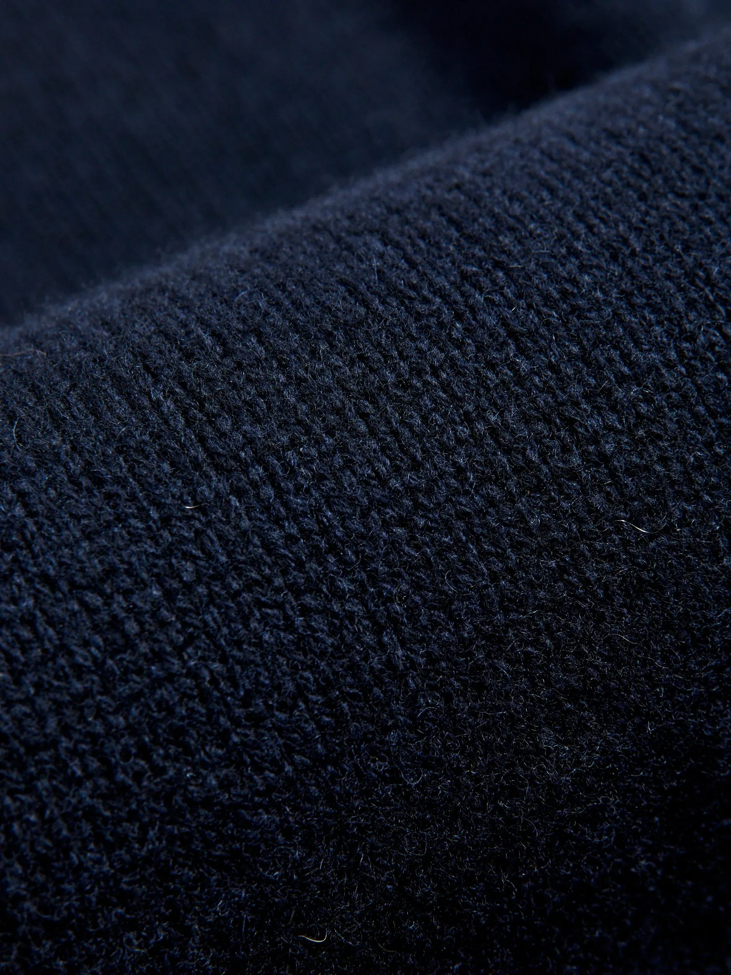 LOCC01 "Good Basics" Relaxed Fit Merino Cashmere Knit Sweater in Dark Navy