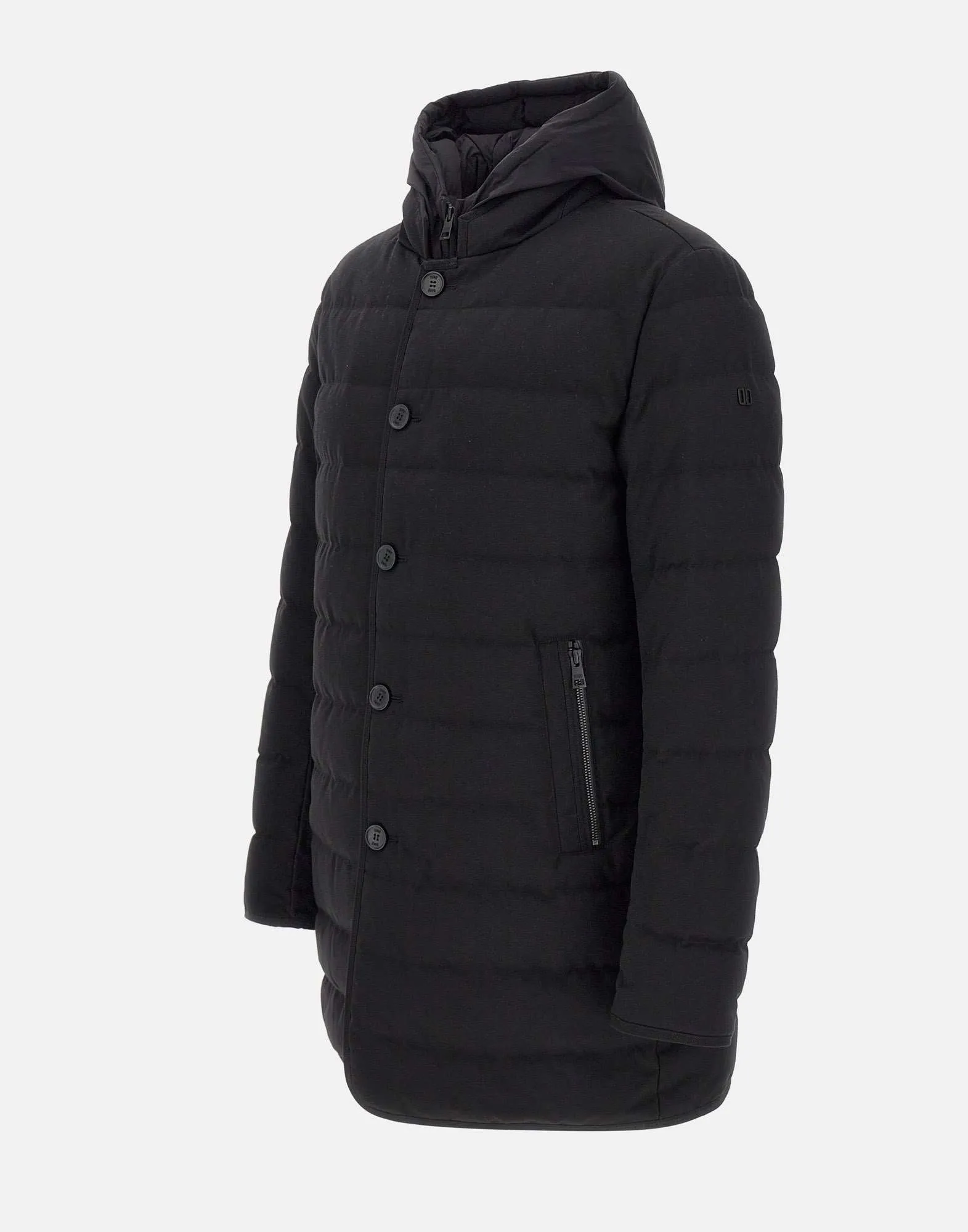 Men's Black Down Jacket with Bib