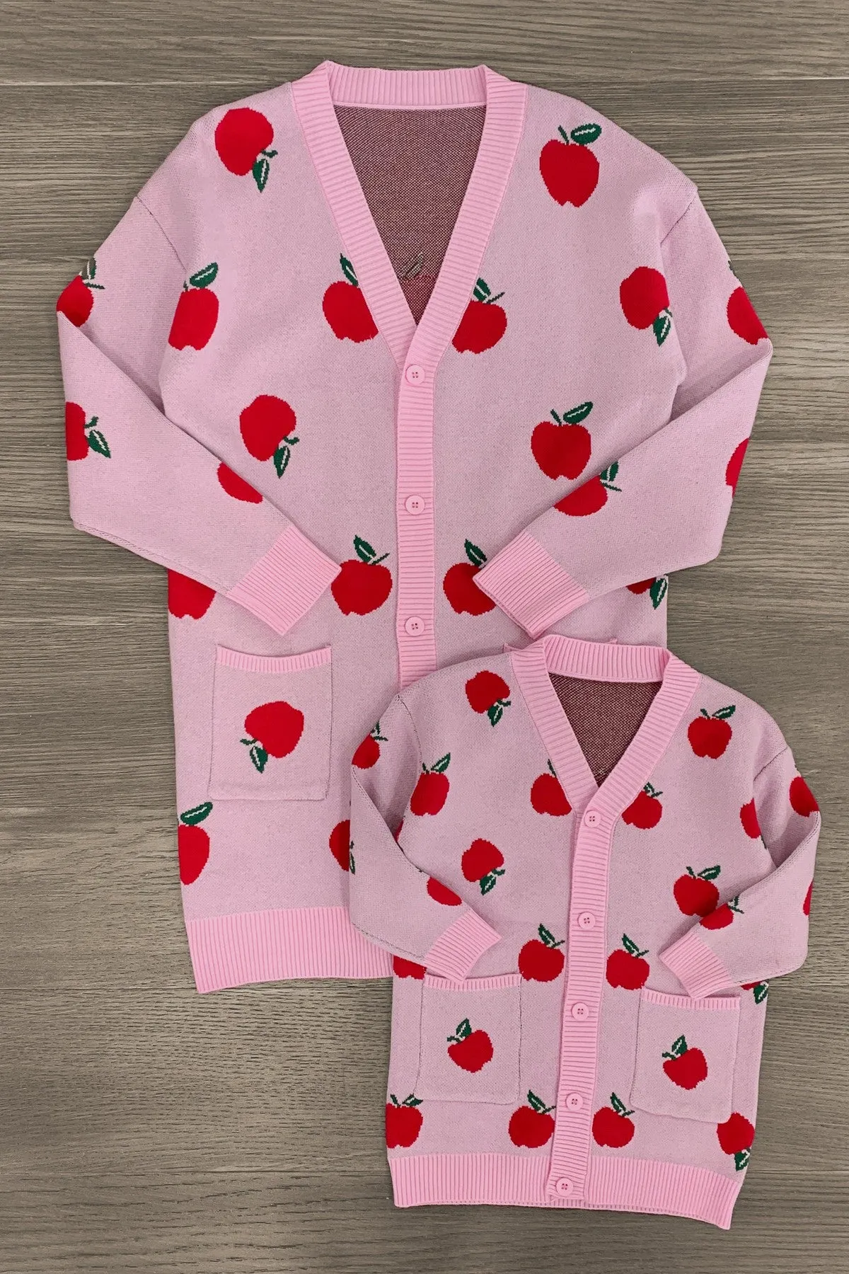 Mom & Me - Pink Apple Cardigan