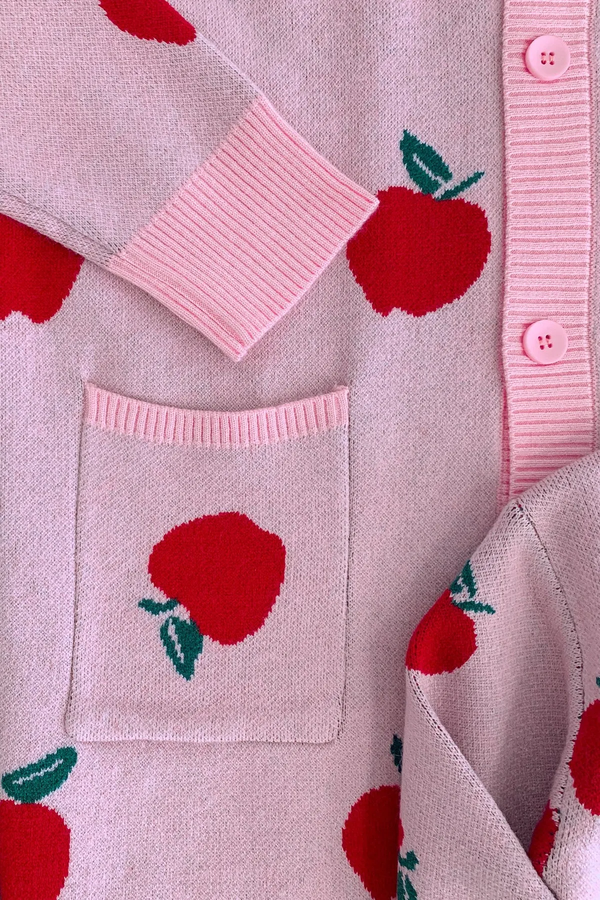 Mom & Me - Pink Apple Cardigan