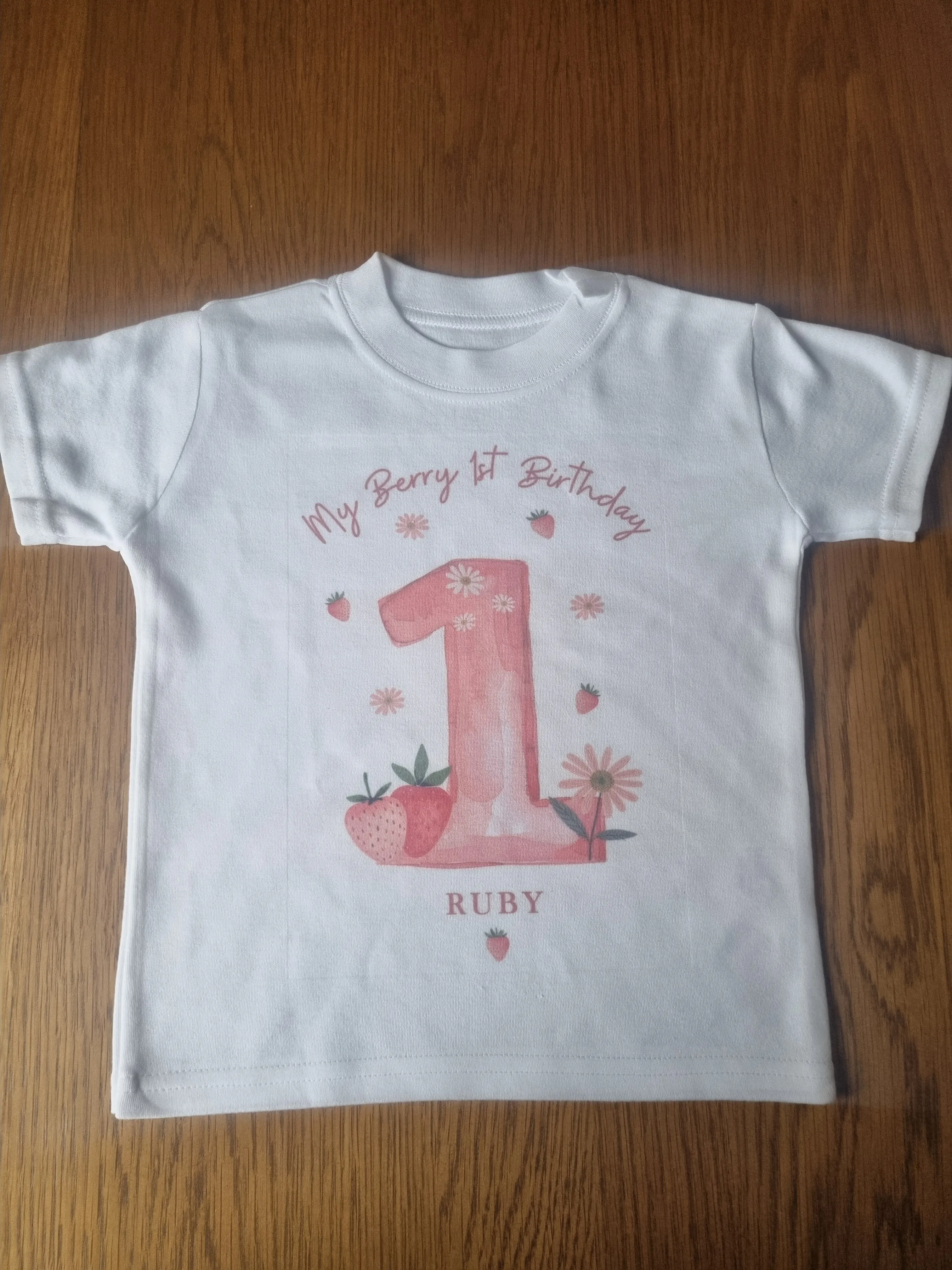 My Berry 1st Birthday T-shirt, Vest or Rompersuit Berry First birthday Top, 1st Birthday T-shirt, first birthday t-shirt - One Today