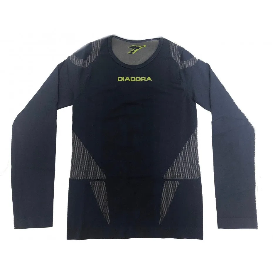 NAVY DIADORA SEAMLESS LONG SLEEVE JUNIOR TOP