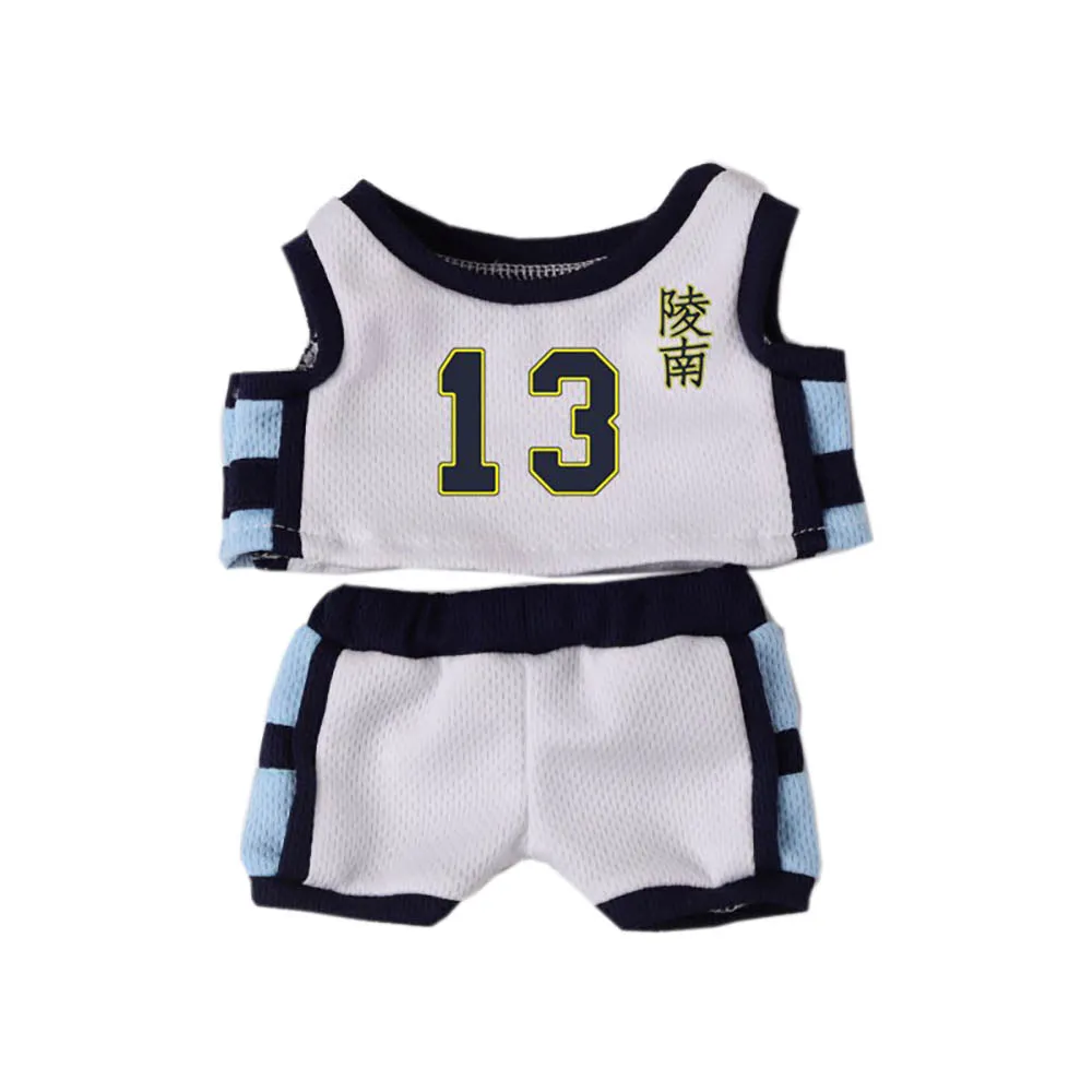 niannyyhouse 10cm 20cm Plush Doll Clothes Vests Pants Basketball Jerseys Outfit Soft Stuffed Plush Toy Dress Up Sportswear