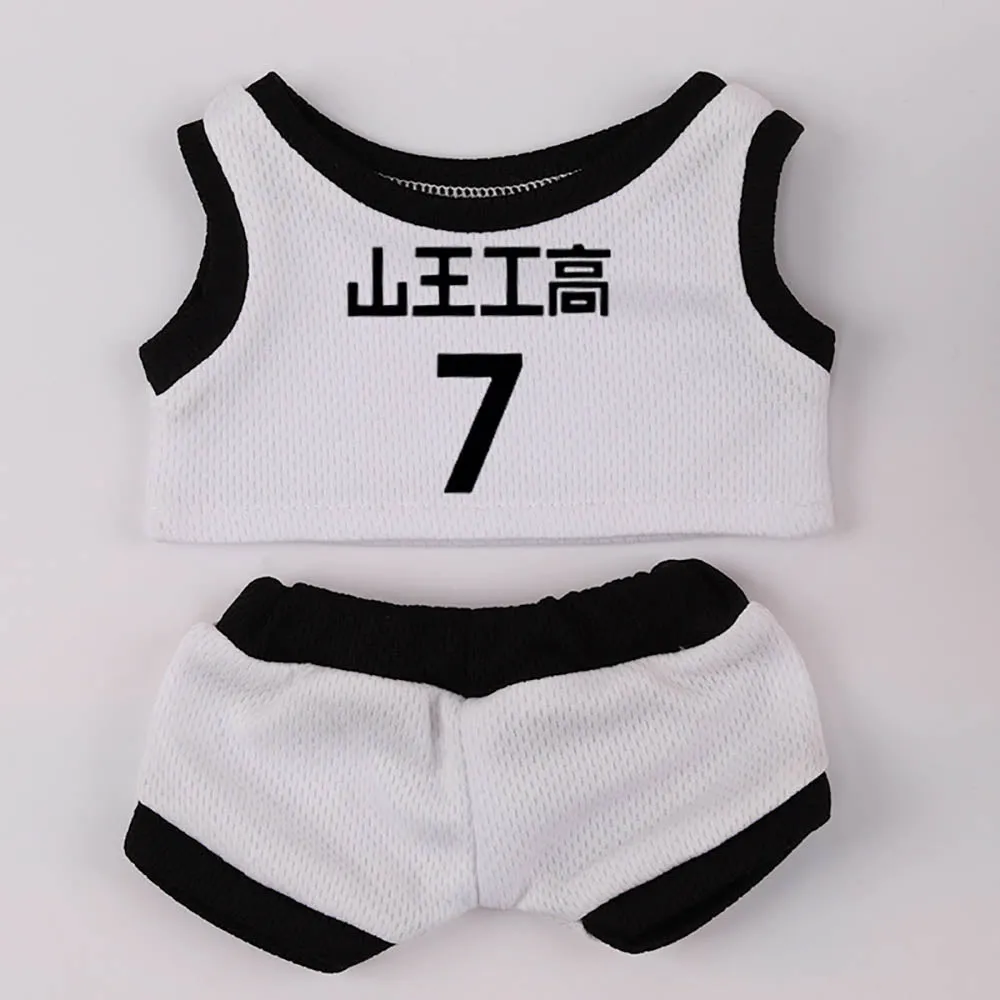 niannyyhouse 10cm 20cm Plush Doll Clothes Vests Pants Basketball Jerseys Outfit Soft Stuffed Plush Toy Dress Up Sportswear