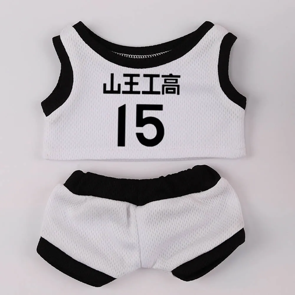 niannyyhouse 10cm 20cm Plush Doll Clothes Vests Pants Basketball Jerseys Outfit Soft Stuffed Plush Toy Dress Up Sportswear