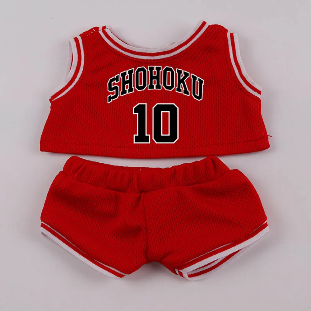 niannyyhouse 10cm 20cm Plush Doll Clothes Vests Pants Basketball Jerseys Outfit Soft Stuffed Plush Toy Dress Up Sportswear