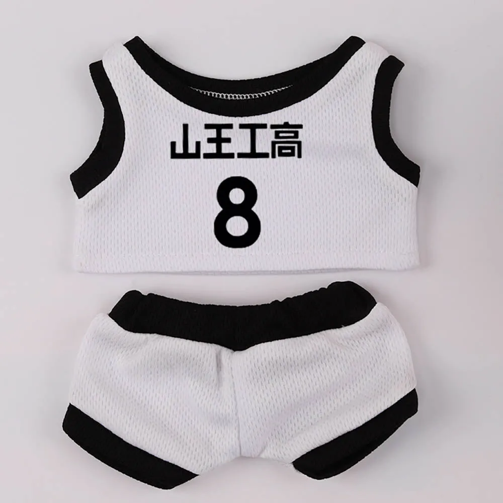 niannyyhouse 10cm 20cm Plush Doll Clothes Vests Pants Basketball Jerseys Outfit Soft Stuffed Plush Toy Dress Up Sportswear