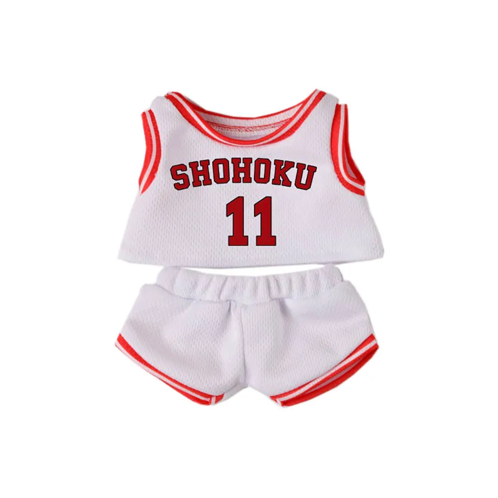 niannyyhouse 10cm 20cm Plush Doll Clothes Vests Pants Basketball Jerseys Outfit Soft Stuffed Plush Toy Dress Up Sportswear