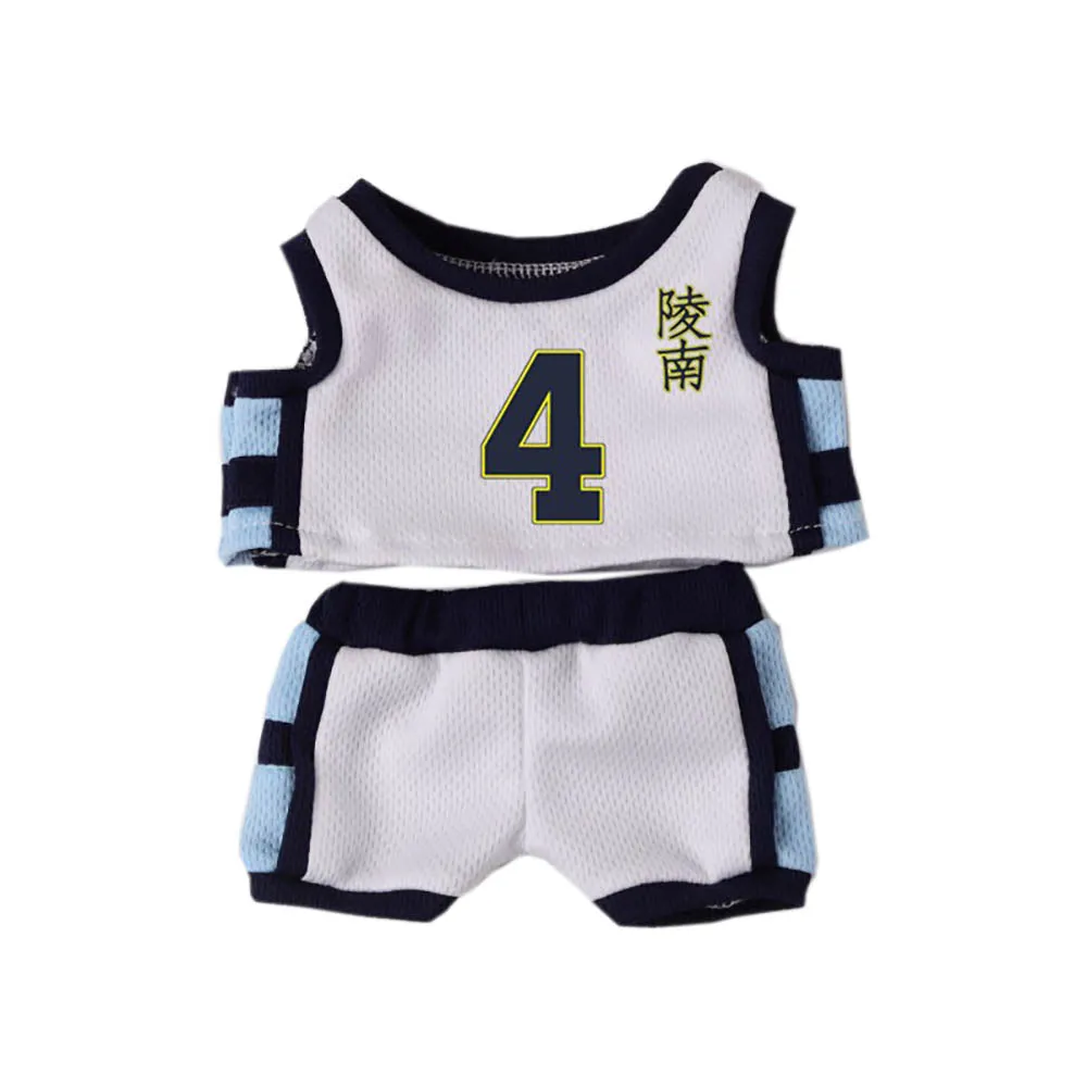 niannyyhouse 10cm 20cm Plush Doll Clothes Vests Pants Basketball Jerseys Outfit Soft Stuffed Plush Toy Dress Up Sportswear