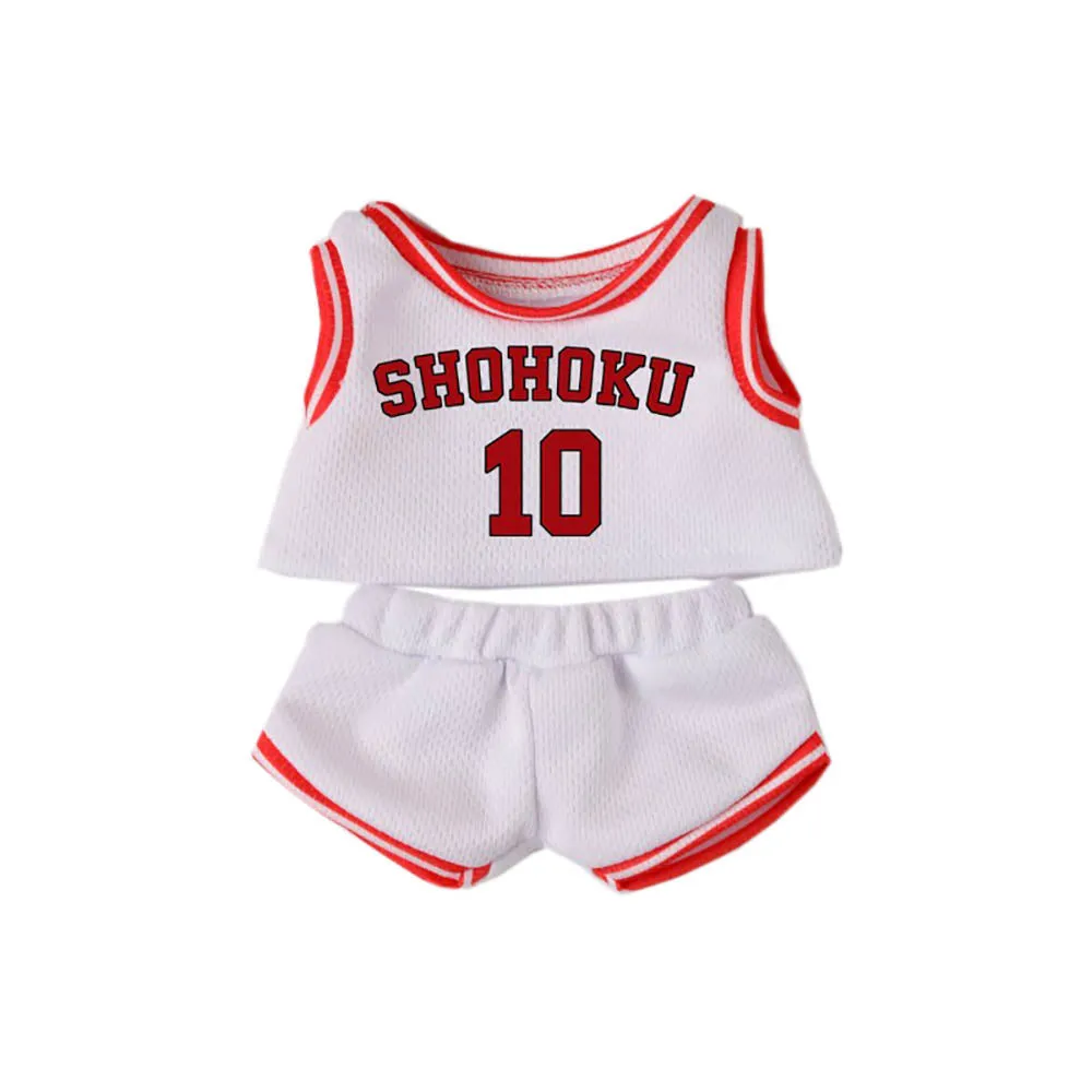 niannyyhouse 10cm 20cm Plush Doll Clothes Vests Pants Basketball Jerseys Outfit Soft Stuffed Plush Toy Dress Up Sportswear